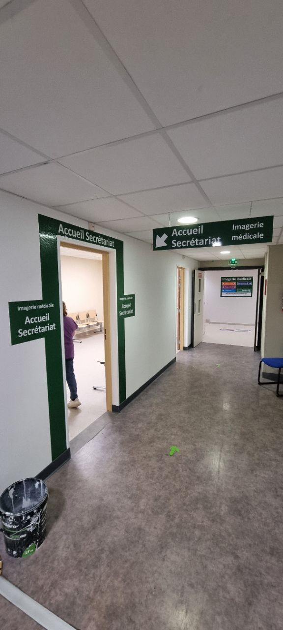 Signalétique pour le service Imagerie Médicale du CH Beuvry